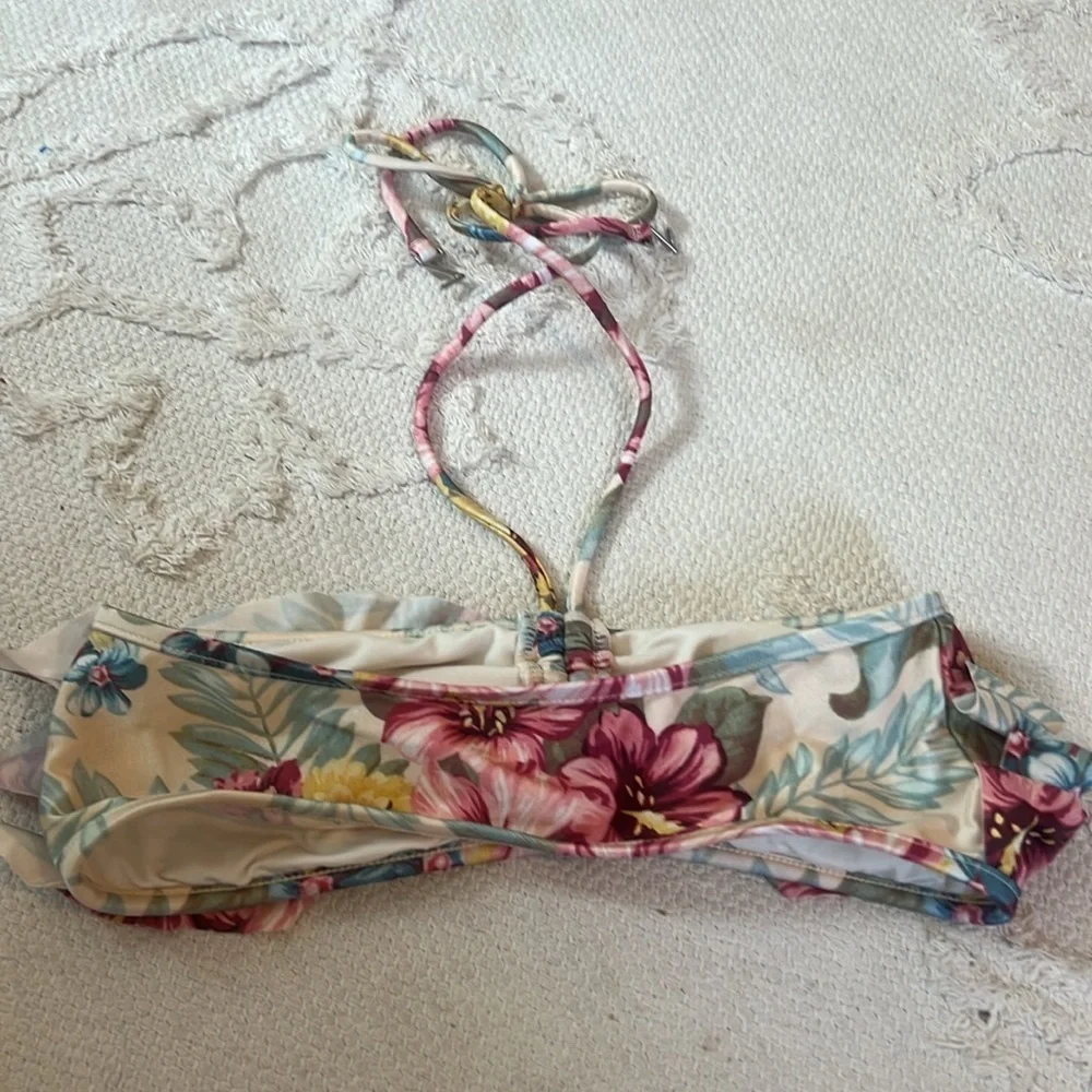 Zimmermann Kids Girls floral Frill Printed Ruffle Bikini Top size 8